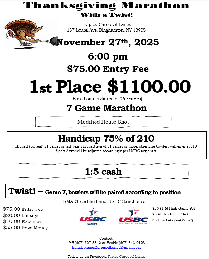 thanksgiving marathon flyer